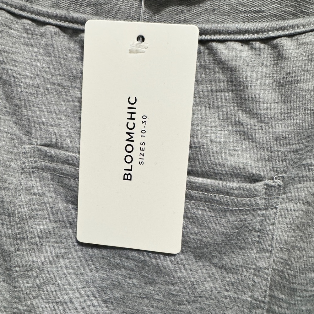 BloomChic Gray Drawstring Overall Shorts - Picture 5 of 11